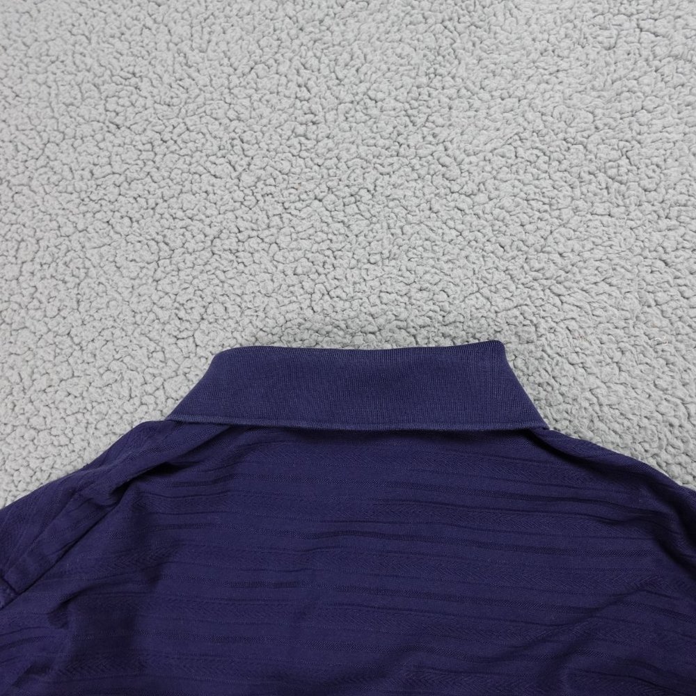 VTG Polo Golf Ralph Lauren 100% Pima Cotton Shirt Mens Large Navy Short Sleeve - Picture 13 of 13